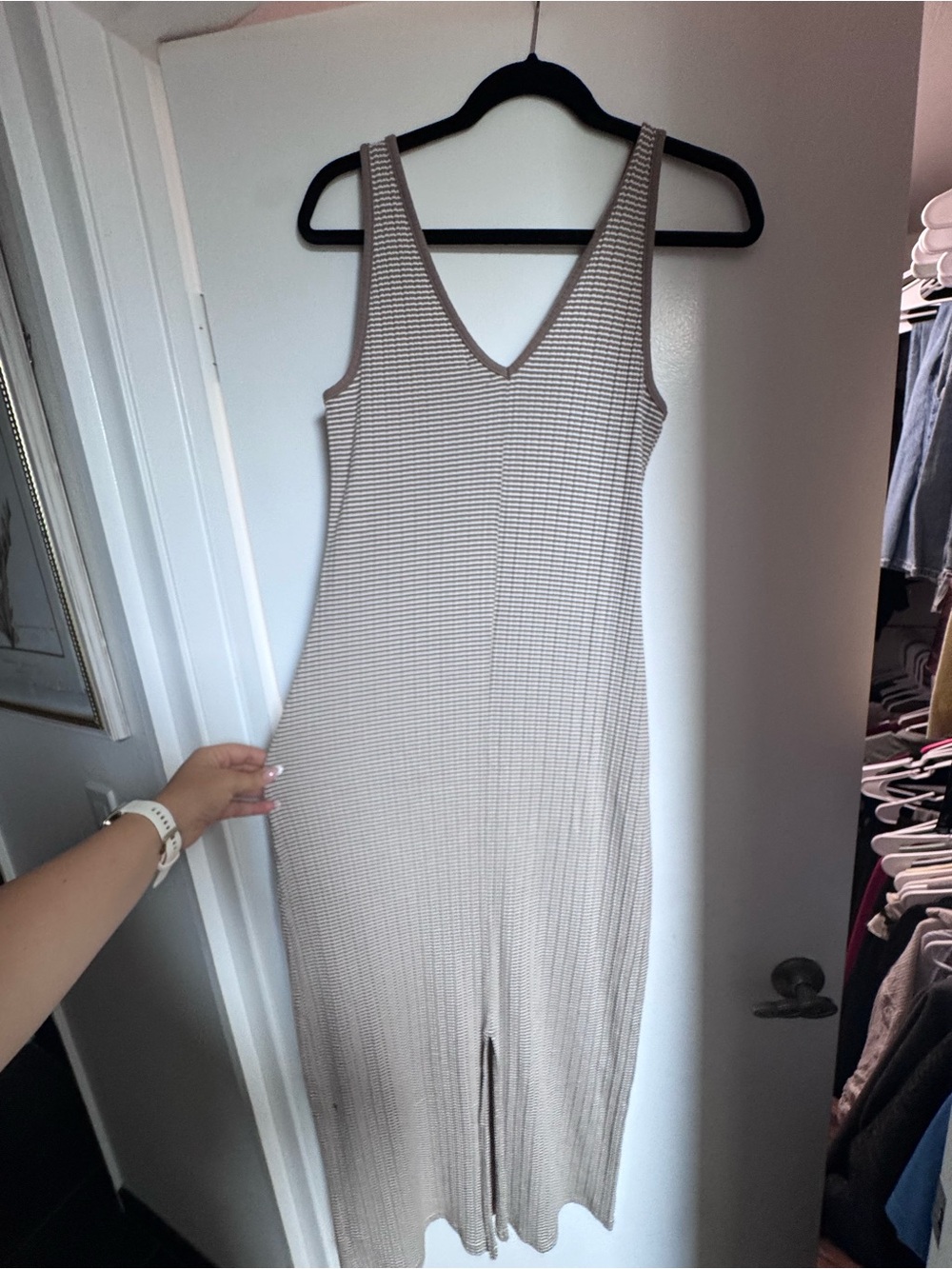 BUNDLE****NWT Aerie Ribbed Henley Maxi Dress Bundle – Size Medium (2 Dresses) - Picture 5 of 11